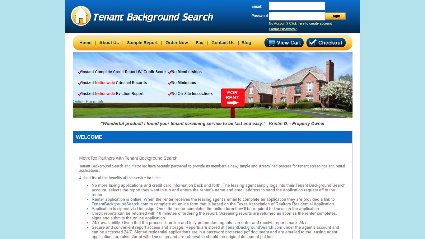 Tenant Screening | Landlord Credit Check and Background Check